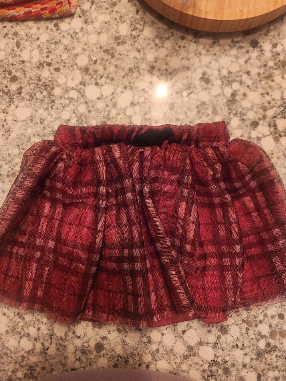 Disney Red Plaid Tulle Skirt